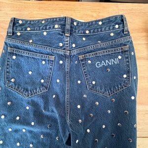 GANNI Blue Studded Women's Jeans size 28